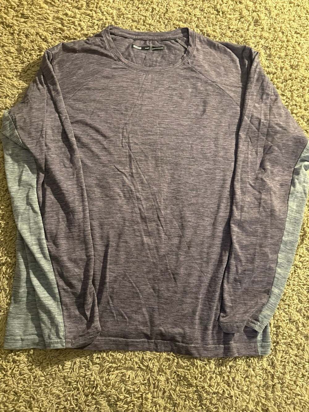 REI Co-op Long Sleeve Shirt Size Large Purple Heathered Athletic